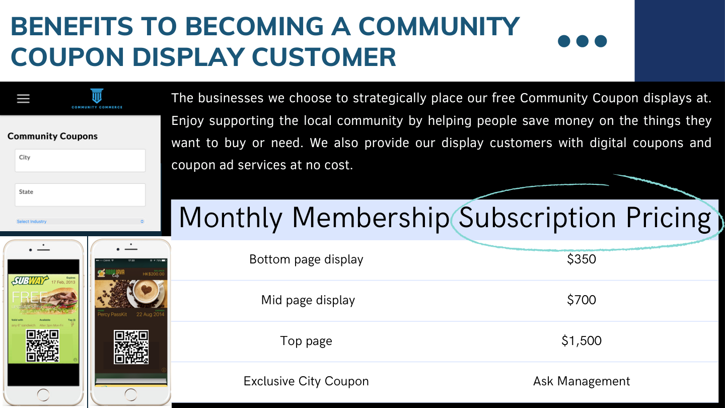 Benefits to Becoming a Community Coupon Display Customer
